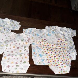 Colorful Printed Kids Bodysuits Set of 8